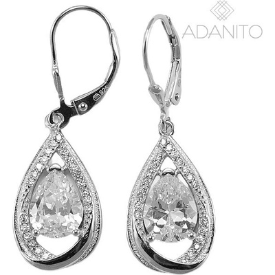 BENETO AGUC3374 - Strieborné visiace náušnice so zirkónmi