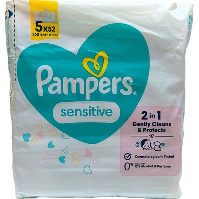 PAMPERS vlhčené ubrousky Sensitive 260 ks