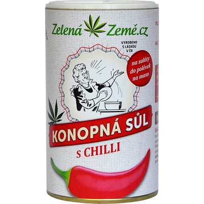Zelená Země Konopná Soľ s Chilli 165 g