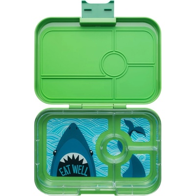 Yumbox Кутия за обяд TAPAS XL 4 1 л, светлозелен / акула, пластмаса, Yumbox (YBJGIII202310SK)