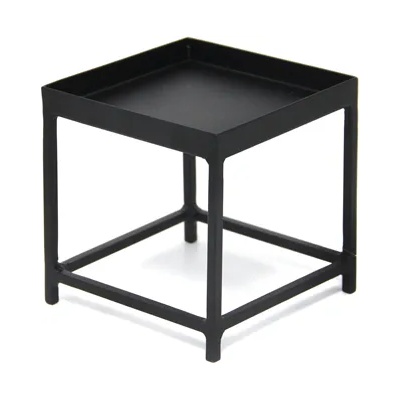 Horecano Метална стойка квадрат за блок маса ЧЕРЕН МАТ 12x12xh12, 5cm (SG-79952(A)) (0184185)