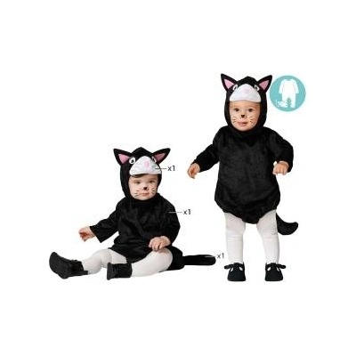 BigBuy Carnival Маскировъчен костюм за бебета Котка Размер 12-24 месеца