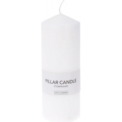 Home Styling Collection Svíčka z parafínu, Ø 7 x 20 cm, bílá bílá