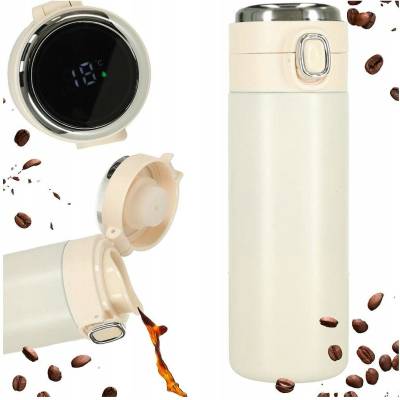 Ikonka termohrnek KX4407 béžový s náustkem a displejem 350 ml béžový