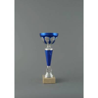 Sportovní stříbrno modrý pohár 26 31,5 cm 26 cm