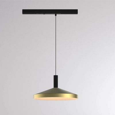 Molto Luce LED závesné svietidlo na lištu LORA III, mosadz, Ø 36 cm, 40°, CCT, 3-fázové - 222-s00353