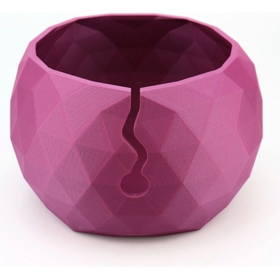 Pro Háčkování Miska na klubíčko LOW POLY, XL purpurová