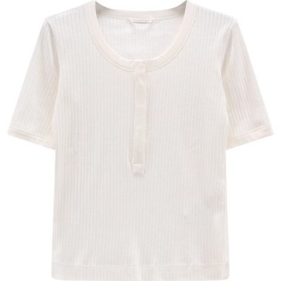 Jeanne Baret Дамска тениска Jeanne Baret Women's Pervinca T-Shirt - B. Co Gesso / White - размер 42 (EU) (916-6697-0114)