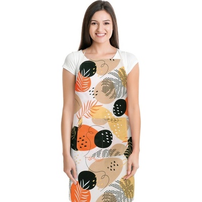 Bellatex Kuchyňská zástěra ADÉLA zástěra 67x84 cm Oblázky béžová