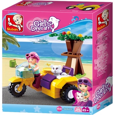 Sluban B0600C Girl`s Dream Motorka se sajdkárou