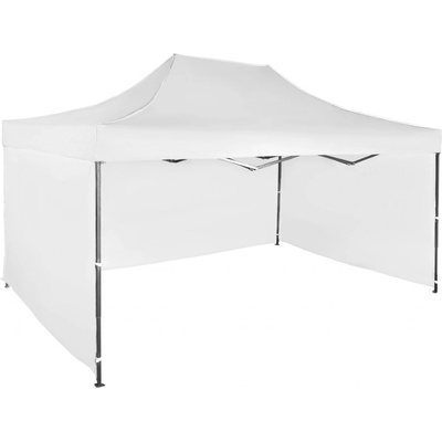 Expodum Nůžkový stan 3x4,5m ocelový Bílá 3 boční plachty