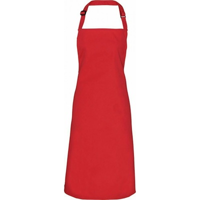 Premier Workwear Klasická zástěra červená salsa Pantone 187 72x86cm PW150