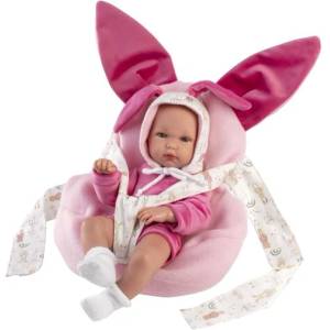 Llorens 63506 NEW BORN МОМИЧЕ - реалистична бебешка кукла с цяло винилово тяло - 35 см (4-63506)