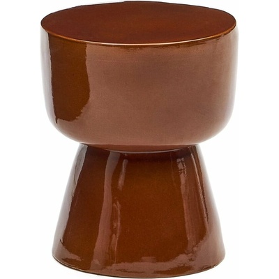 Kave Home Mesquida Keramický okrúhly záhradný odkladací stolík 36 cm