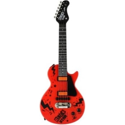 Teddies Електрическа китара rock star пластмаса 58см на батерии със звук и светлина