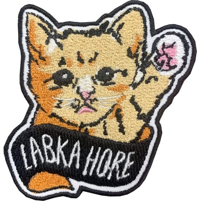 Textilná nášivka Labka Hore - Micka