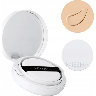 Missha Magic Cushion Moist Up 21 Light Beige Hydratační a rozjasňující make-up v houbičce 21 Light Beige 15 g