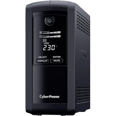CyberPower UPS с AVR , Line-Interactive, LCD display, 700VA/390W, 4x Schuko, (VP700ELCD)