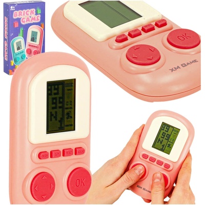 Retro vrecková herná konzola Tetris ružový, 1,5" displej
