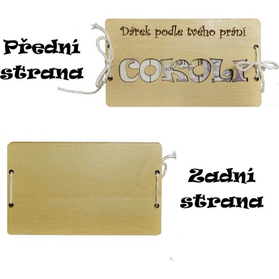 Dřevěná obálka na peníze - Dárek podle tvého přání - COKOLI