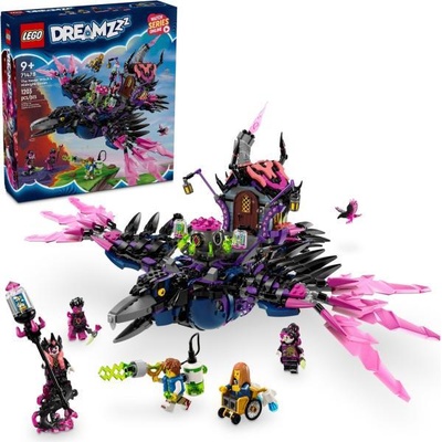 DREAMZzz 3in1 The Never Witchs Midnight Raven Animal Toy for 9 Plus Year Old Boys & Girls, Rebuild a Fantasy Hut as a House, Spider or Bird Figure, Birthday Gift Idea 71478