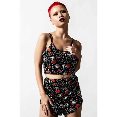 Killstar Gnomies Cropped Cami Čierna
