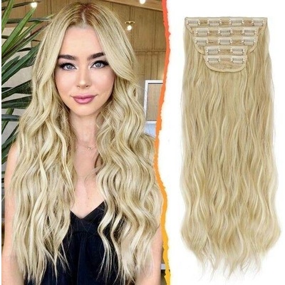Barsdar Clip in Extensions, 5 KS Dlouhé vlnité Clip in prodlužování vlasů Silný přírodní měkký