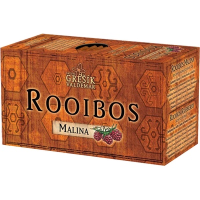 GREŠÍK Rooibos čaj porciovaný s malinami 30 g
