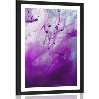 Plakát s paspartou kouzelná fialová abstrakce - 40x60 no frame