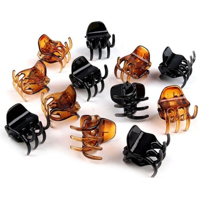 Skřipec do vlasů malý 20x20 mm - mix (12 ks) – Zboží Dáma