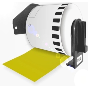 Pro Brother Съвместими ролки за етикети за Brother DK-22606, 62mm x 15, 24m, пластмаса жълт (DK22606)