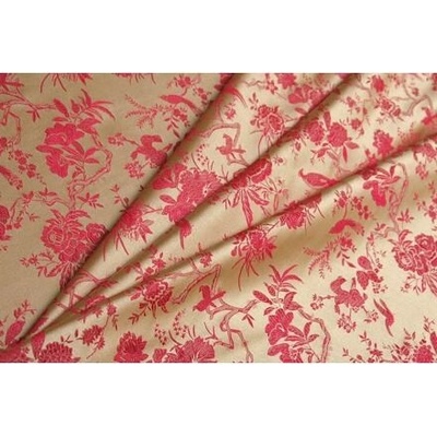 Brokát Japonsko, jahodovo-béžový