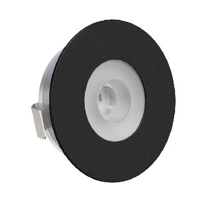 El-cb28 led МЕБЕЛНА ЛУНА 12v/1.2w 3000k Ф36ММ, ЧЕР (92cb281230bl)