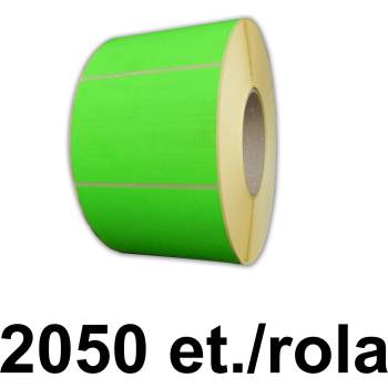 ZINTA Ролка полугланцови етикети zinta 100х70мм, 2050 ет. /ролка, лудо зелено (100x70x2050-sgp-verdef)