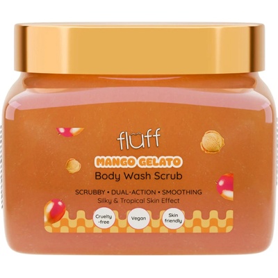 Fluff Скраб за тяло, джелато с манго, 350 ml