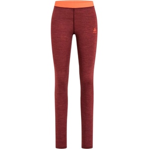 Odlo Дамско мериносово термобельо Odlo Women's Natural Performance Wool 130 Base Layer Tights Merino base layer - Spiced Apple Melange / Live Wire (115-2470-0112)