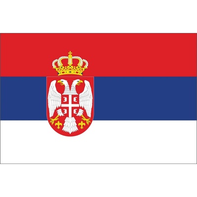 Srbsko vlajka - 60 x 90 cm - tunel, karabína