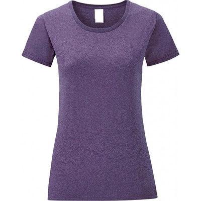 Fruit of the Loom Dámske tričko Iconic 150 Fialová melírová