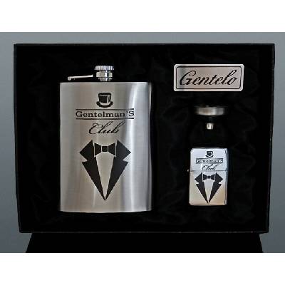 Súprava Gentelman´s ploskačka 240 ml so zapaľovačom