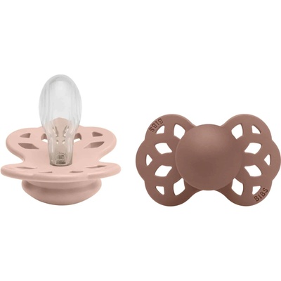 Bibs Infinity symetrické cumlíky silikon 2ks Blush / Woodchuck