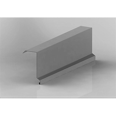 Závětrná lišta horní s okapnicí r.š.250mm pozink Lakovaná RAL 9006 stříbrná dl.2m