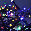 Solight LED vonkajšia vianočná reťaz s diaľkový ovládaním a zvukovým senzorom Cluster 576 LED 8 funkcií časovač IP44 viacfarebná