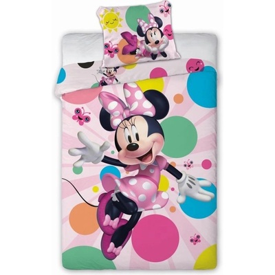 FARO Obliečky Minnie motýle Bavlna 140x200 70x90
