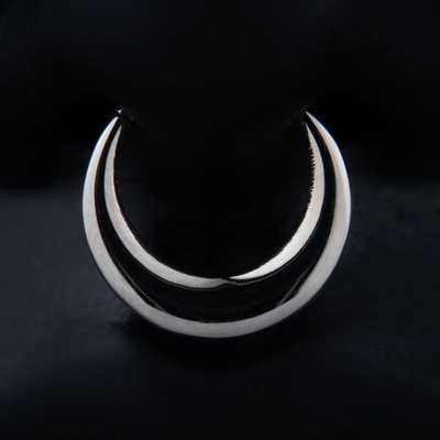 CryptoEshop Titanový otevírací rozšířený kroužek Gravity 1,2 mm 8 mm W153-128