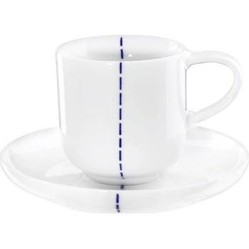 ASA Selection Šálek na espreso s podš. BASIC kostní porcelán bílá s modrým dek 0,08l