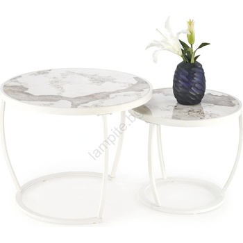 Halmar Комплект от 2 холни маси auroro, бежови/бели (ha0178)
