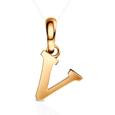 SAVICKI Висулка с буква v savicki : злато