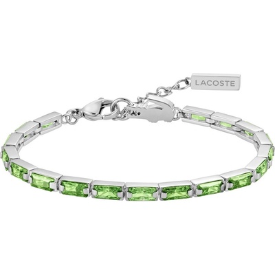 Lacoste Tenisový náramek se zelenými krystaly Duchess 2040500