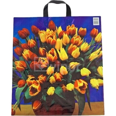Taška PE s uchem 44x50cm Tulipány