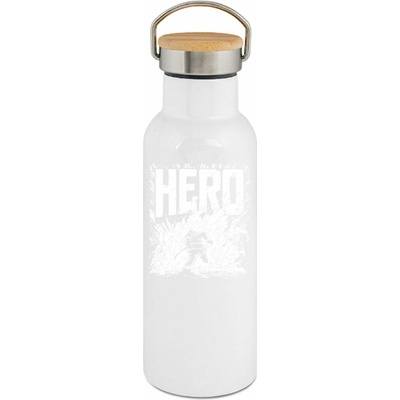 123TRIKO termoska Hasič hrdina, bílý tisk 500 ml